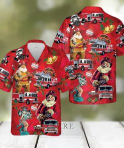 Firefighter Fire Truck Christmas Hawaiian Shirt