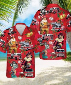 Firefighter Fire Truck Christmas Hawaiian Shirt