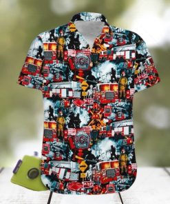 Firefighter Trucks All Over Print Hawaiian Shirt