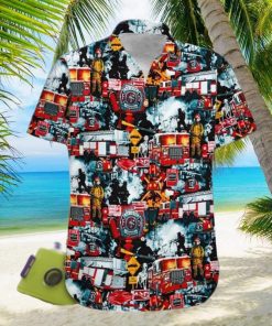 Firefighter Trucks All Over Print Hawaiian Shirt