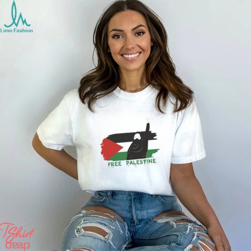 Fist Stand With Free Palestine Flag T shirt