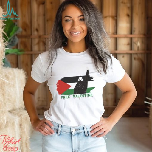 Fist Stand With Free Palestine Flag T shirt