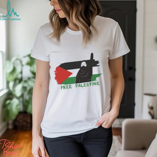 Fist Stand With Free Palestine Flag T shirt