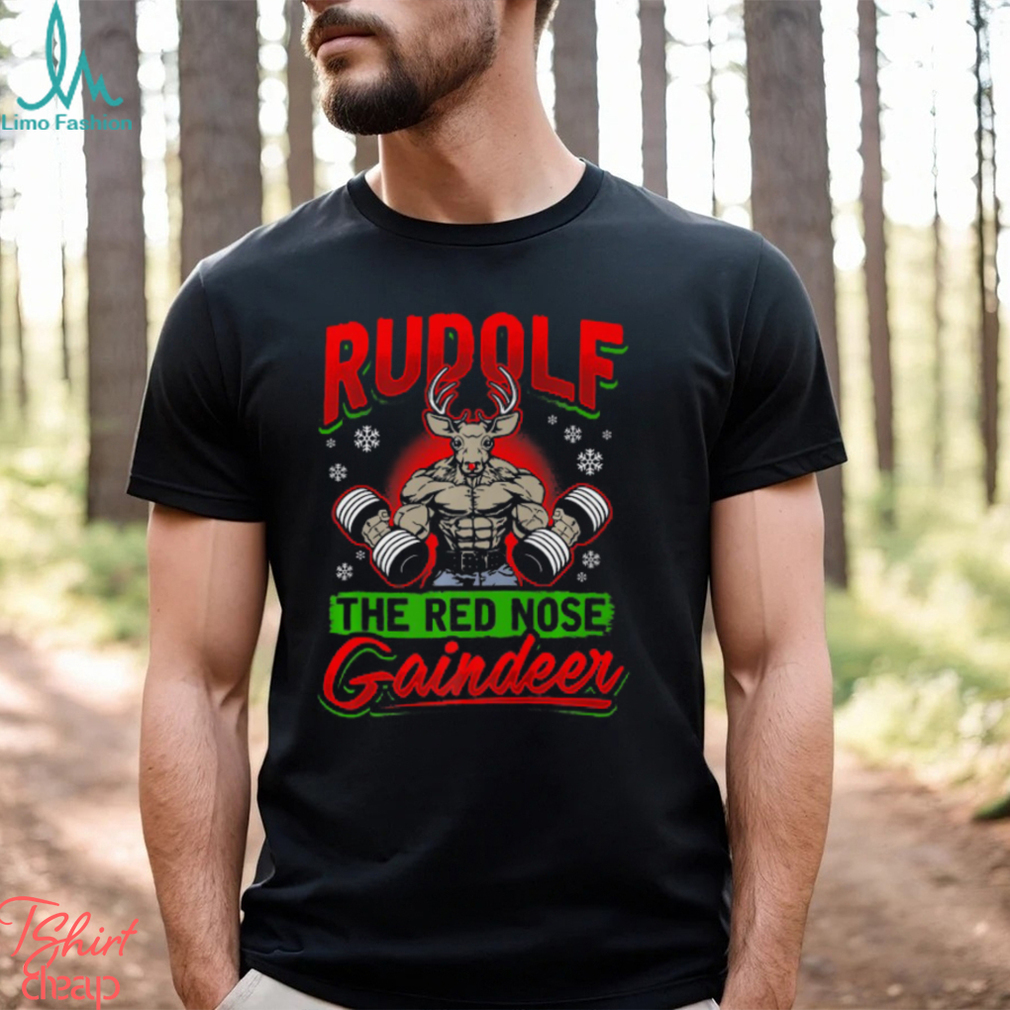 Fitness Christmas Toned Rudolf Muscle Xmas Shirt Fitness Christmas Toned Rudolf Muscle Xmas Shirt
