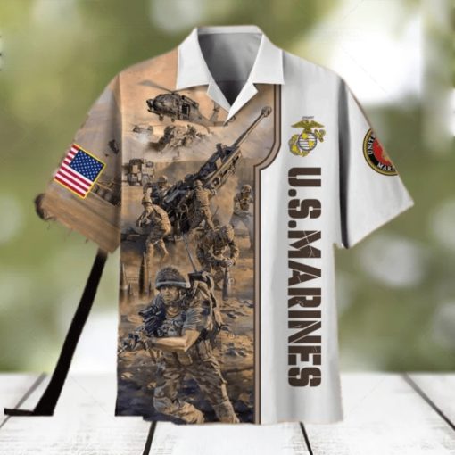 Flag’s symbolism represents sacrifice US Marine Corps Proudly Served Hawaiian Shirt For Veterans