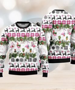 Flamingo Christmas Unisex Ugly Sweater For Men Women