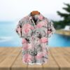 Flamingo Hawaiian Shirt Tropical Palm Leaves Gift For Summer Holiday