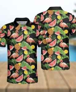 Flamingo Hawaiian Shirt Tropical Fruit Beach Gift For Friend