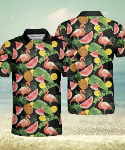 Flamingo Hawaiian Shirt Tropical Fruit Beach Gift For Friend