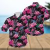 Flamingo Hawaiian Shirt Palm Leaves Pattern Summer Holiday Gift