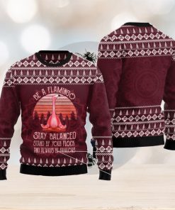 Flamingo Yoga Ugly Christmas Sweater AOP All Over Printed Sweater