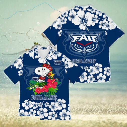 Florida Atlantic Owls Snoopy Champions Funny Hawaiian Shirt New For Fans Gift Christmas Holidays