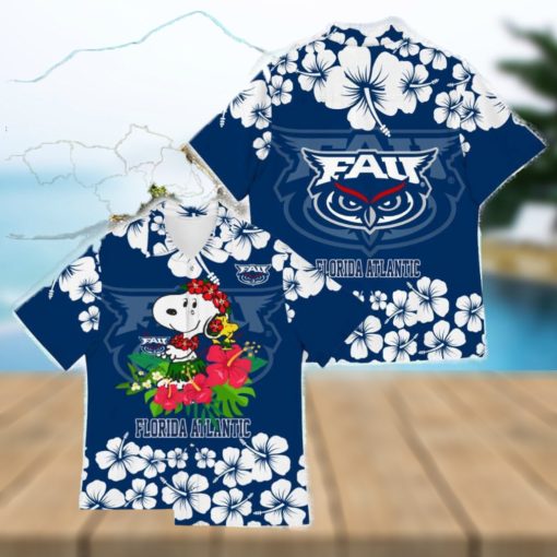 Florida Atlantic Owls Snoopy Champions Funny Hawaiian Shirt New For Fans Gift Christmas Holidays