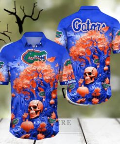 Florida Gators Halloween Trending Skull 3D Hawaiian Shirt For Fans Gift Christmas Men And Women