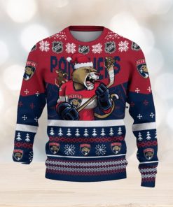 Florida Panthers Funny Ugly Christmas Sweater Angry For Men And Women Custom Name Gift Fans