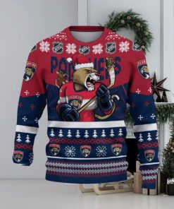 Florida Panthers Funny Ugly Christmas Sweater Angry For Men And Women Custom Name Gift Fans