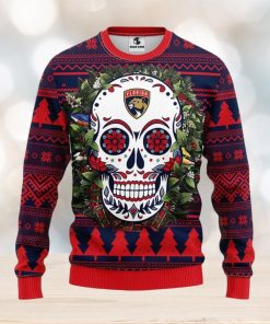 Florida Panthers Skull Flower Ugly Xmas Ugly Christmas Sweater Best Christmas Gift Ideas