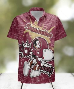 Florida State Seminoles Snoopy Peanut Team Playing Football Hawaiian Shirt