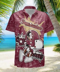 Florida State Seminoles Snoopy Peanut Team Playing Football Hawaiian Shirt