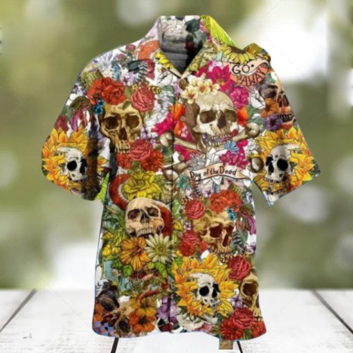 Flower Skull Hawaiian Shirt Best Gift For Men Women