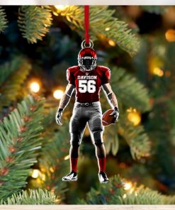 Football Player Custom Ornaments Gift For Football Lovers Christmas Gift For Football Player