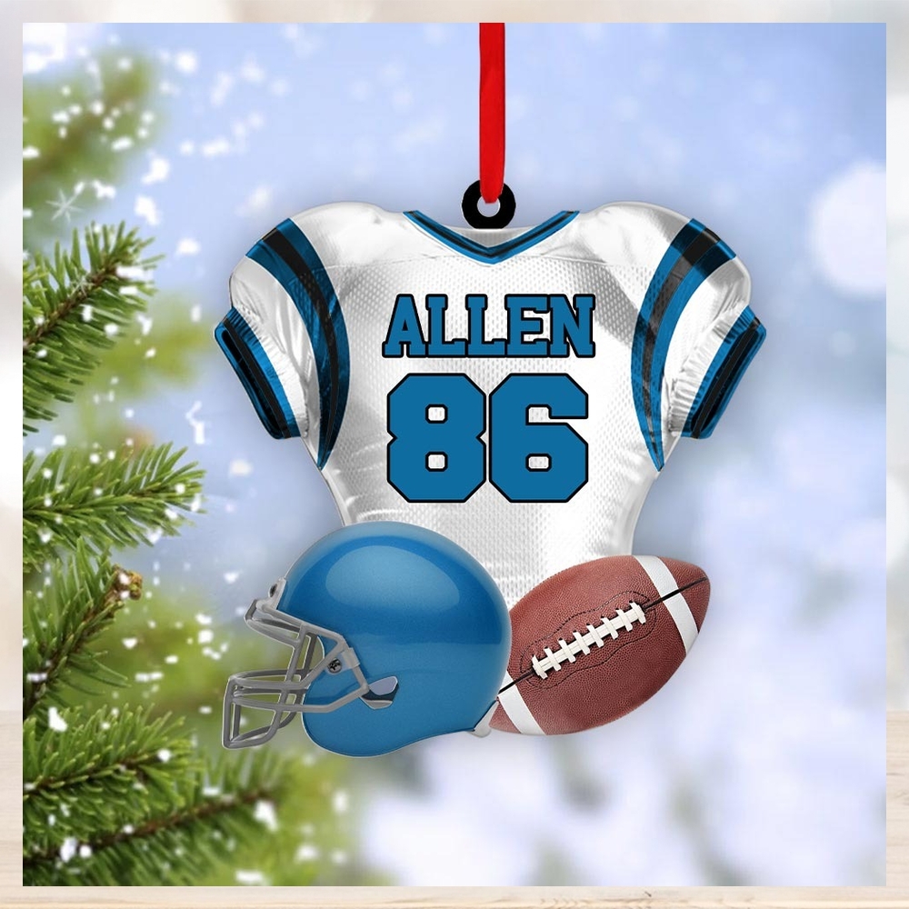 Football Player Uniform Personalized Ornament For Football Player Gift For Football Lovers Football Player Uniform Personalized Ornament For Football Player Gift For Football Lovers