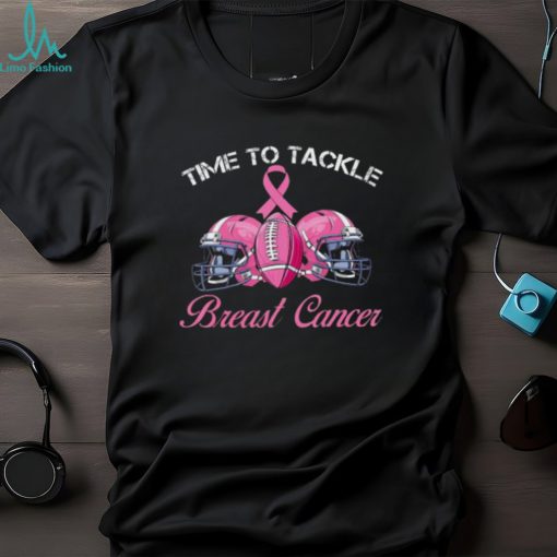 Football Time To Tackle Breast Cancer Awareness T Shirt