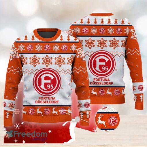 Fortuna Dusseldorf Big Logo Ugly Christmas Tree Orange Sweater For Men And Women