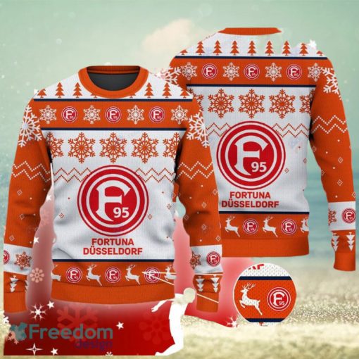 Fortuna Dusseldorf Big Logo Ugly Christmas Tree Orange Sweater For Men And Women