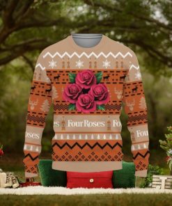 Four Roses Whiskey Beers Lover Cute Gift Ugly Christmas Sweater Christmas Gift Ideas