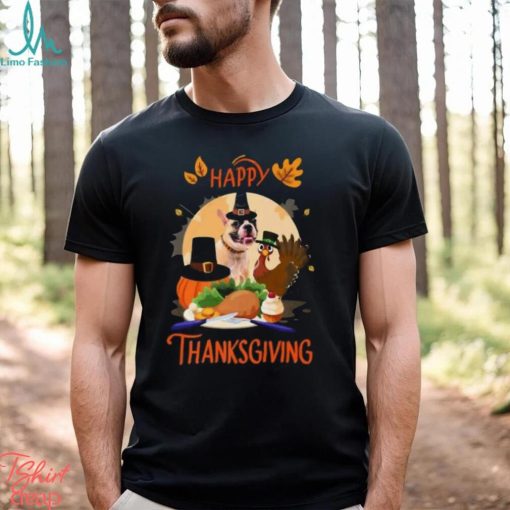 French Bulldog Happy Thanksgiving Halloween T Shirt