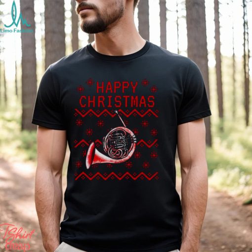 French Horn Christmas Brass Teacher Musician shirt