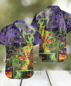 Fright Night Witch Hour Halloween Hawaiian Shirt