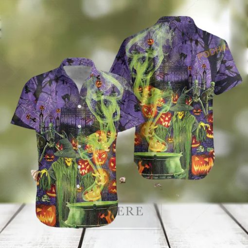 Fright Night Witch Hour Halloween Hawaiian Shirt