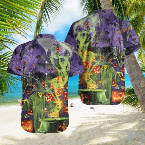 Fright Night Witch Hour Halloween Hawaiian Shirt