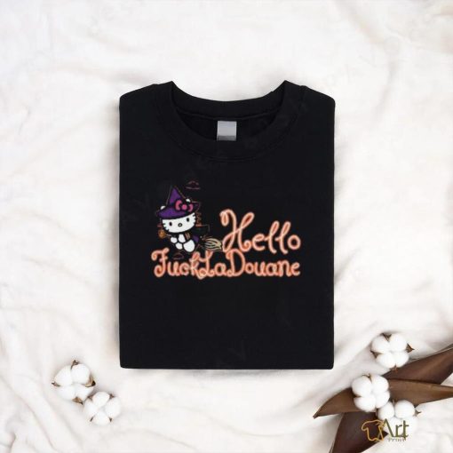 Fuck La Douane Spooky Mouthless Cat shirt