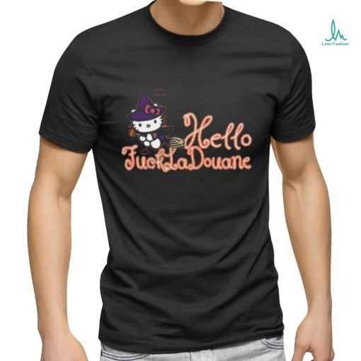 Fuck La Douane Spooky Mouthless Cat shirt