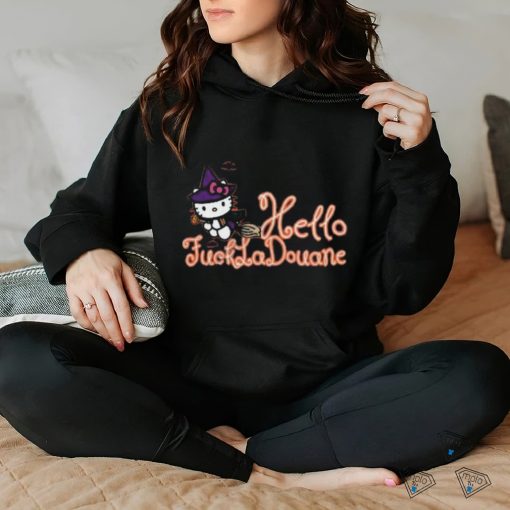 Fuck La Douane Spooky Mouthless Cat shirt