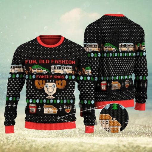 Fun Old Fashion Family Xmas Ugly Christmas Sweater Funny Gift For Men And Women Family Holidays