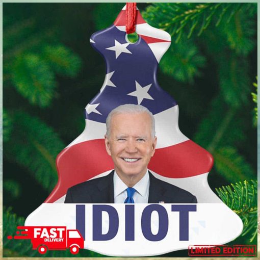 Funny Biden Idiot Christmas Tree Decorations 2023 Ornament