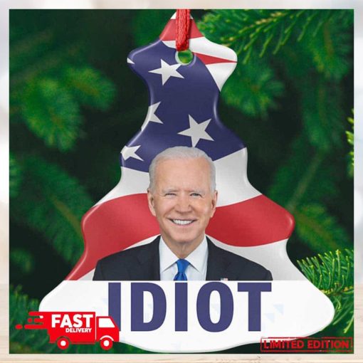 Funny Biden Idiot Christmas Tree Decorations 2023 Ornament