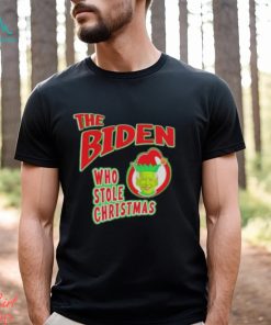 Funny Biden who stole Christmas Grinch t shirt