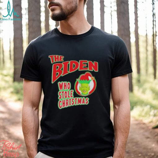 Funny Biden who stole Christmas Grinch t shirt