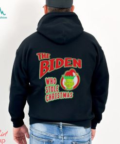 Funny Biden who stole Christmas Grinch t shirt