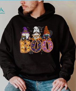 Funny Boo Witch Sipders Pumpkins Happy Halloween Gnome T Shirt
