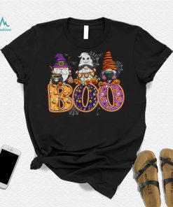 Funny Boo Witch Sipders Pumpkins Happy Halloween Gnome T Shirt