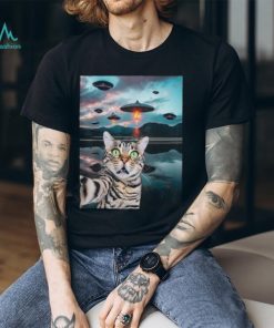 Funny Cat Selfie with UFOs