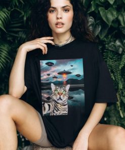 Funny Cat Selfie with UFOs