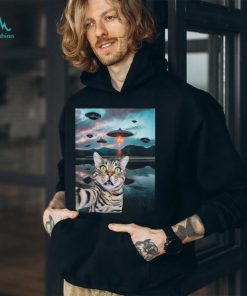 Funny Cat Selfie with UFOs