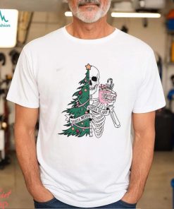 Funny Christmas Sorta Merry Sorta Scary Skeleton Xmas Tree Shirt